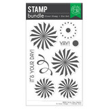 Hero Arts Let's Celebrate Party Fans Clear Stamps & Dies (SB506)
