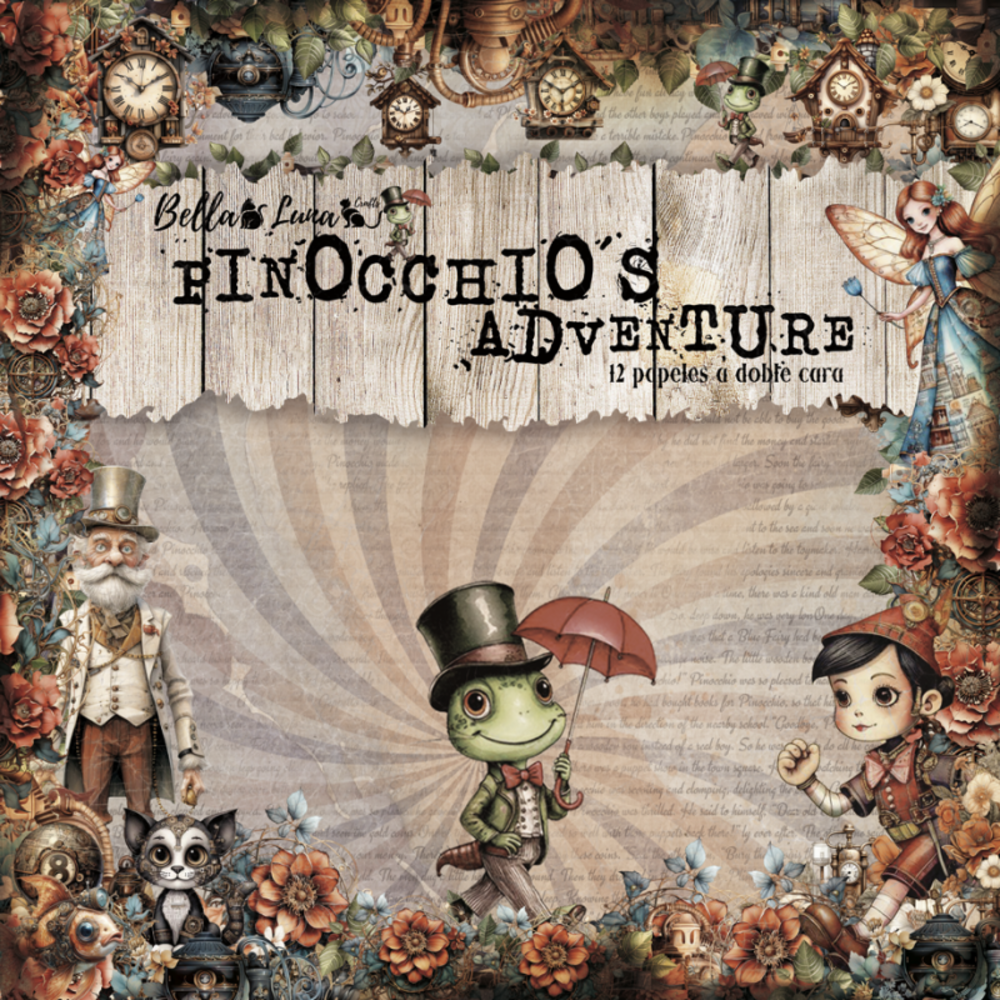 Bella Luna Crafts Pinocchio's Adventure 8x8 Inch Collection Pack (BLC-0057/S) Bella Luna Crafts Pinocchio's Adventure 8x8 Inch Collection Pack (BLC-0057/S)