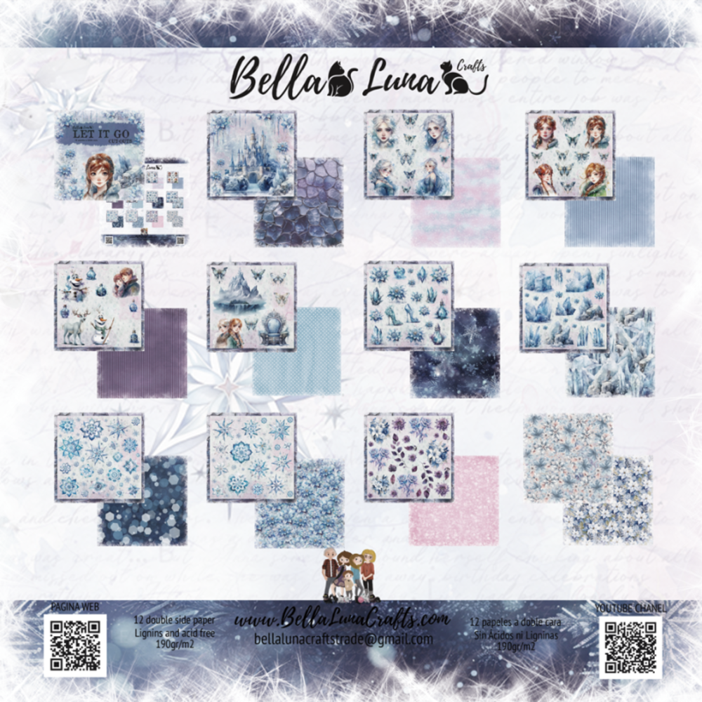 Bella Luna Crafts Let It Go Cut Outs 8x8 Inch Collection Pack (BLC-0060/R)