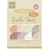 Marianne Design Earth Tones A4 Pretty Papers Bloc (PK9204)