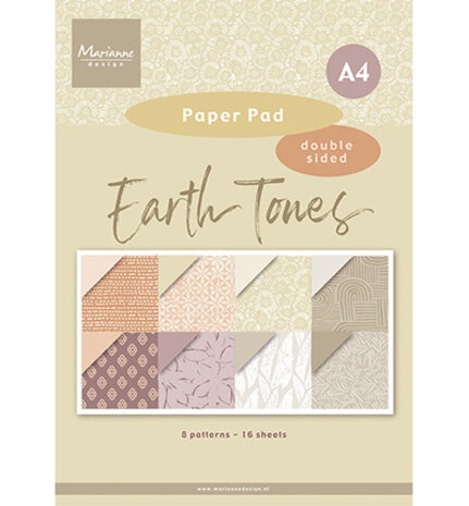 Marianne Design Earth Tones A4 Pretty Papers Bloc (PK9204) Marianne Design Earth Tones A4 Pretty Papers Bloc (PK9204)
