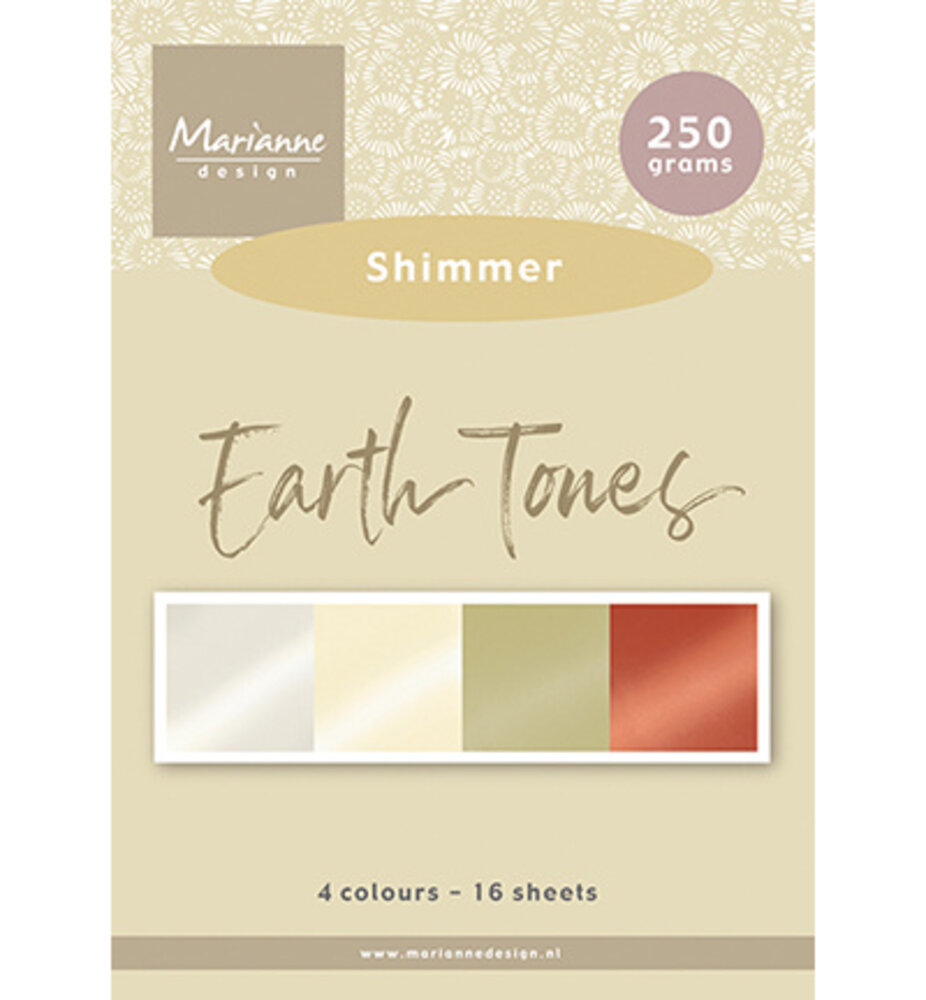 Marianne Design Earth Tones A5 Shimmer Paper Set (PK9206) Marianne Design Earth Tones A5 Shimmer Paper Set (PK9206)