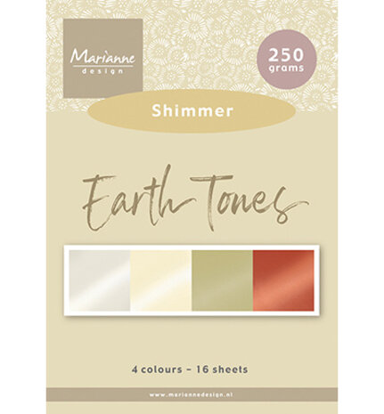 Marianne Design Earth Tones A5 Shimmer Paper Set (PK9206) Marianne Design Earth Tones A5 Shimmer Paper Set (PK9206)
