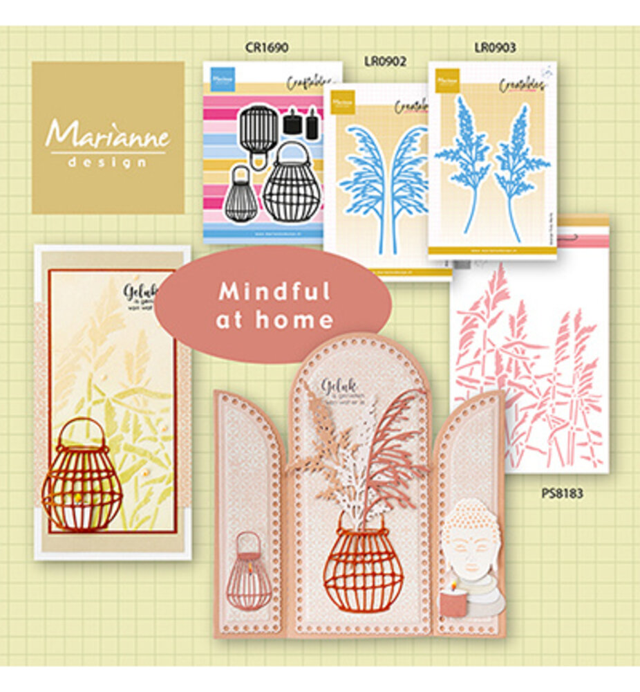 Marianne Design Masking Stencil A5 Tiny's Pampas (PS8183) Marianne Design Masking Stencil A5 Tiny's Pampas (PS8183)