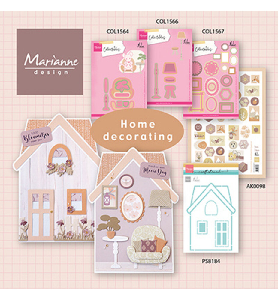 Marianne Design Craft Stencil A5 House (PS8184) Marianne Design Craft Stencil A5 House (PS8184)