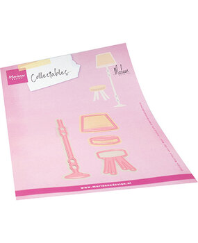 Marianne Design Collectables Lamp & Stool (COL1566) Marianne Design Collectables Lamp & Stool (COL1566)