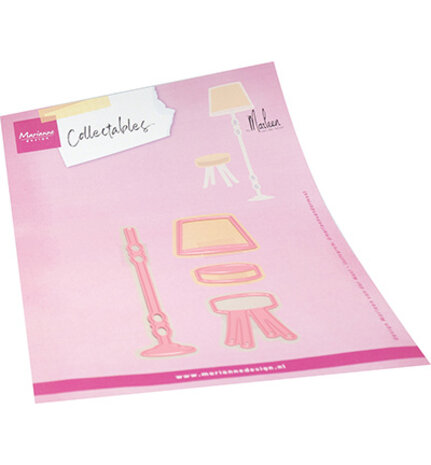 Marianne Design Collectables Lamp & Stool (COL1566) Marianne Design Collectables Lamp & Stool (COL1566)