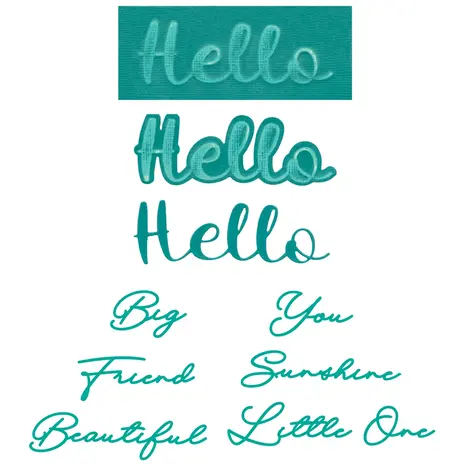 Sizzix Stacey Park Thinlits Die Set Hello Sentiment (666848)