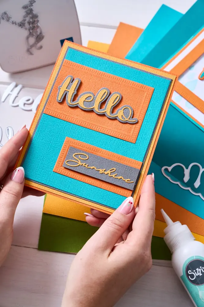 Sizzix Stacey Park Thinlits Die Set Hello Sentiment (666848)