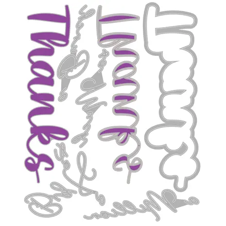 Sizzix Stacey Park Thinlits Die Set Thanks Sentiment (666849) Sizzix Stacey Park Thinlits Die Set Thanks Sentiment (666849)