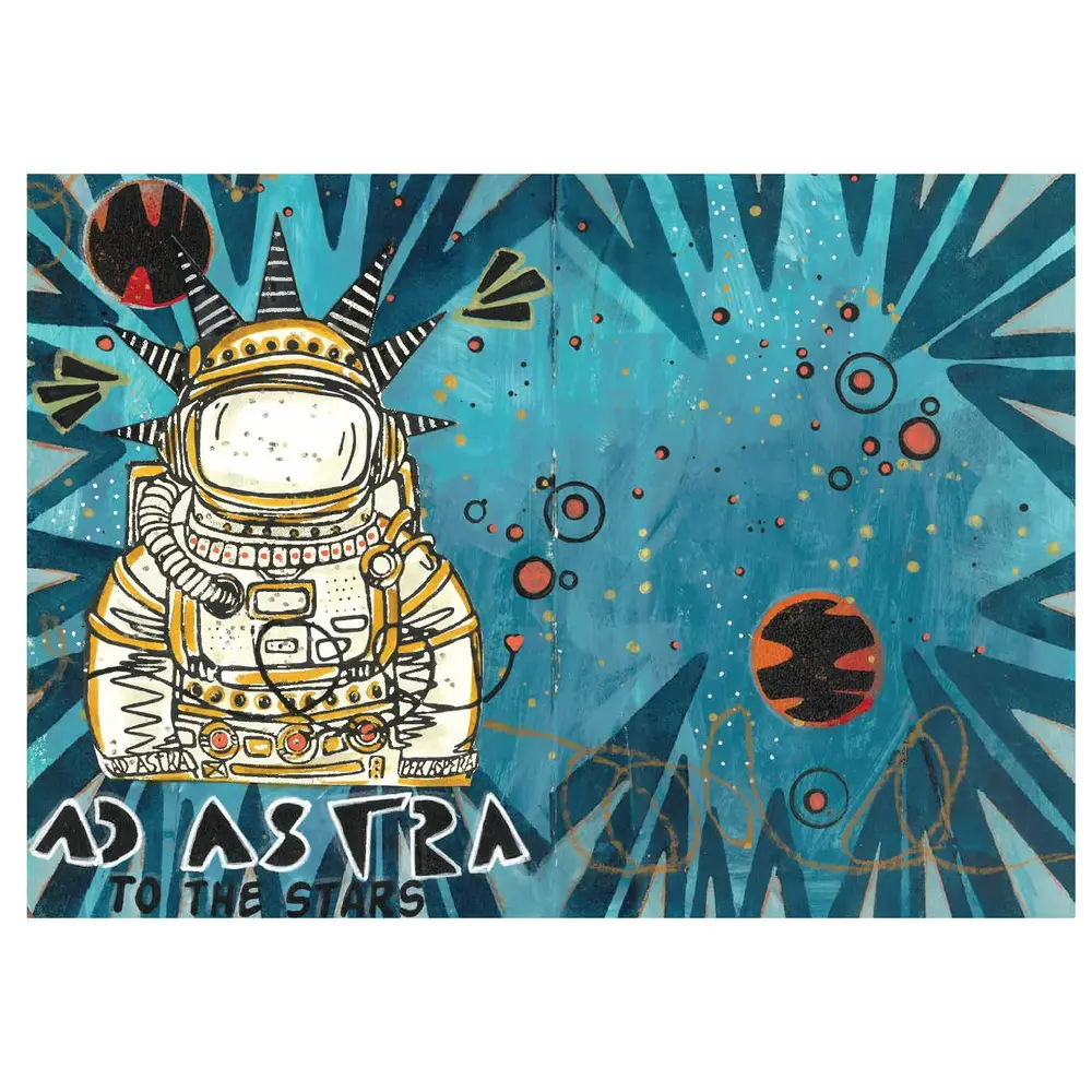 Sizzix Studio Cat Kerr Clear Stamps with Stencils Ad Astra (666753) Sizzix Studio Cat Kerr Clear Stamps with Stencils Ad Astra (666753)