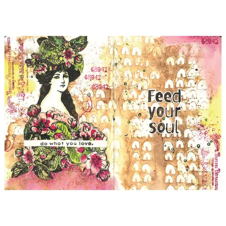 Sizzix Studio Cat Kerr Clear Stamps with Stencils Feed your Soul (666755) Sizzix Studio Cat Kerr Clear Stamps with Stencils Feed your Soul (666755)