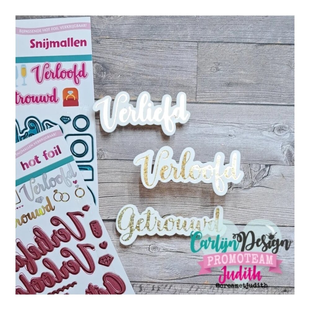 Carlijn Design Hot Foil Verliefd Verloofd Getrouwd (CDHF-0070) Carlijn Design Hot Foil Verliefd Verloofd Getrouwd (CDHF-0070)