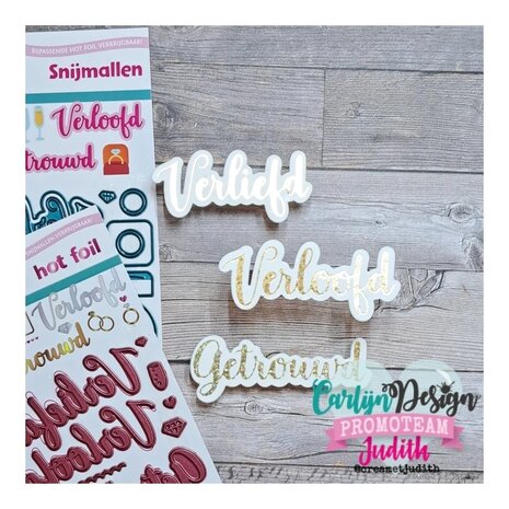 Carlijn Design Hot Foil Verliefd Verloofd Getrouwd (CDHF-0070) Carlijn Design Hot Foil Verliefd Verloofd Getrouwd (CDHF-0070)