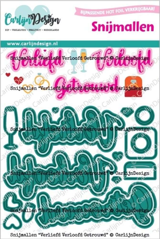 Carlijn Design Snijmallen Verliefd Verloofd Getrouwd (CDSN-0295) Carlijn Design Snijmallen Verliefd Verloofd Getrouwd (CDSN-0295)