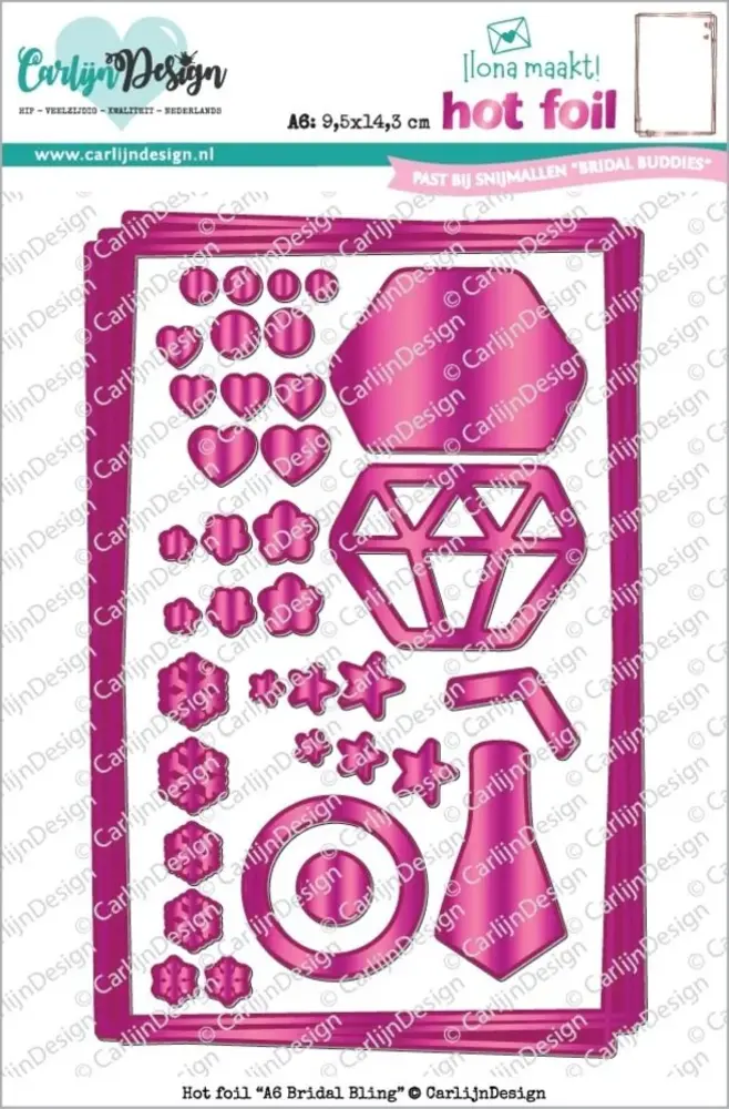 Carlijn Design Hot Foil A6 Bridal Bling (CDHF-0069) Carlijn Design Hot Foil A6 Bridal Bling (CDHF-0069)