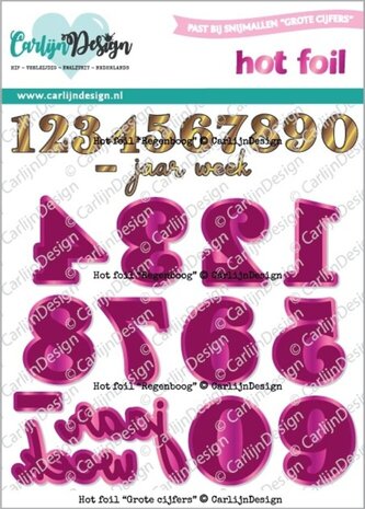 Carlijn Design Hot Foil Grote cijfers (CDHF-0073) Carlijn Design Hot Foil Grote cijfers (CDHF-0073)