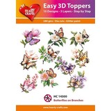 Hearty Crafts Easy 3D Toppers Butterflies on Branches (HC14300)