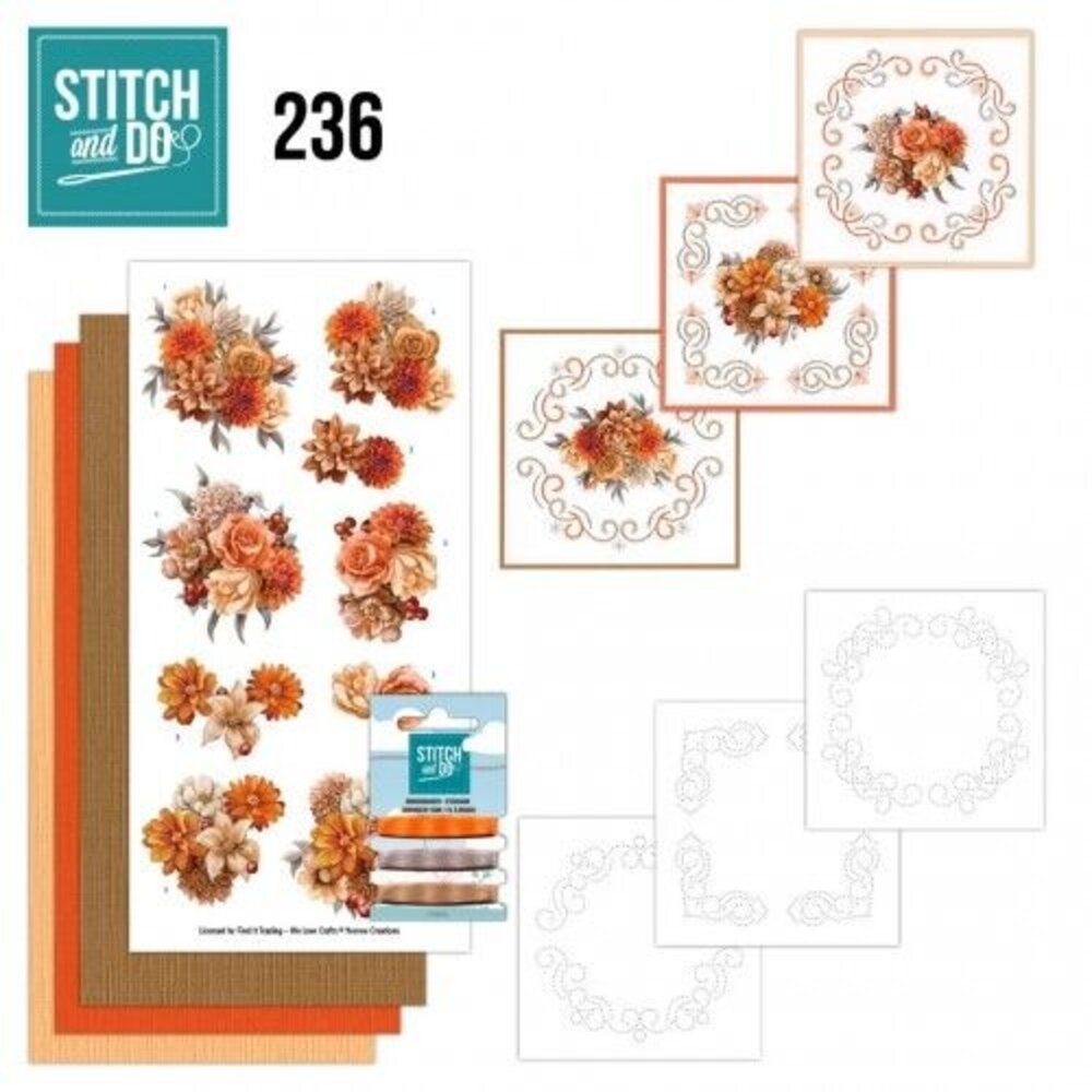 Find It Trading Stitch and Do Orange Floral (STDO236) Find It Trading Stitch and Do Orange Floral (STDO236)