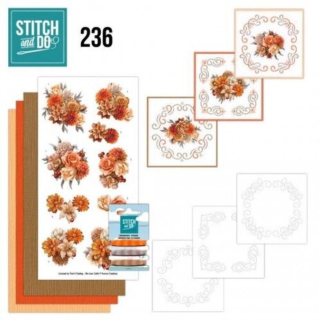 Find It Trading Stitch and Do Orange Floral (STDO236) Find It Trading Stitch and Do Orange Floral (STDO236)