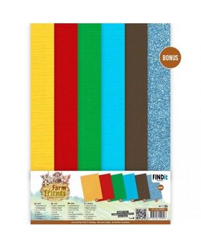 Yvonne Creations Farm Friends A4 Linen Cardstock Pack (YC-A4-10031)