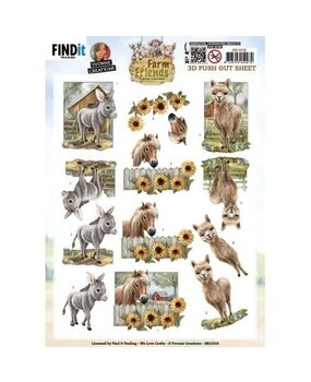 Yvonne Creations Farm Friends 3D Push Out Donkey (SB11018)