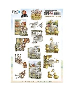 Yvonne Creations Farm Friends 3D Push Out Mother and Child (SB11019)