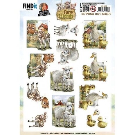 Yvonne Creations Farm Friends 3D Push Out Mother and Child (SB11019)