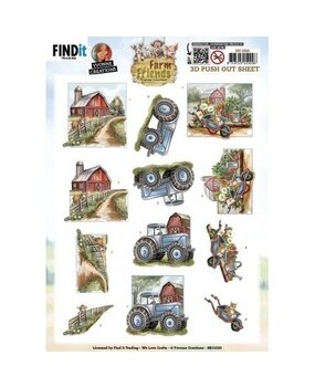 Yvonne Creations Farm Friends 3D Push Out Farmyard (SB11020) Yvonne Creations Farm Friends 3D Push Out Farmyard (SB11020)
