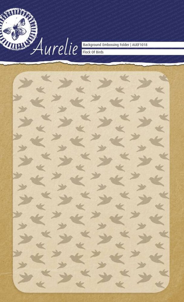 Aurelie Flock Of Birds Background Embossing Folder (AUEF1018)