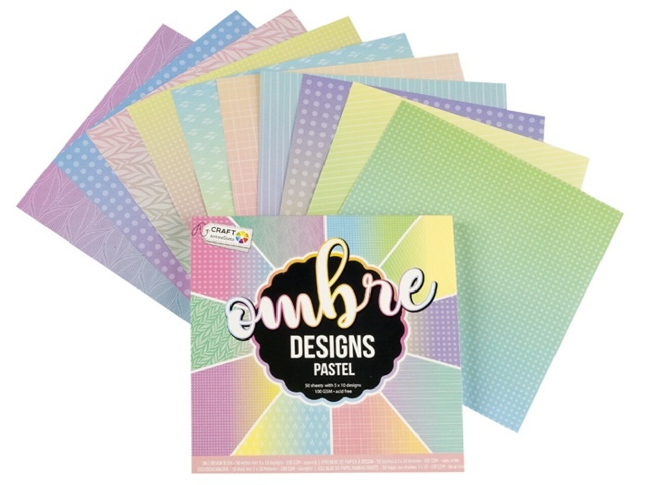 Craft Sensations Ombre Designs Pastel Pattern 15,2 x 15,2 cm 100 Grams (CR0378/GE) Craft Sensations Ombre Designs Pastel Pattern 15,2 x 15,2 cm 100 Grams (CR0378/GE)