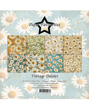Paper Favourites Vintage Daisies 12x12 Inch Paper Pad (PF729)
