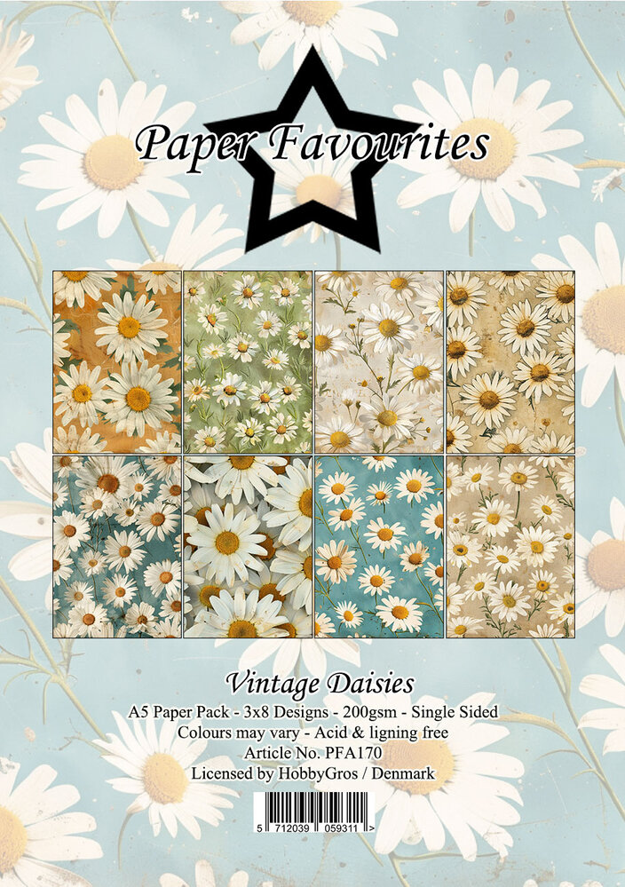 Paper Favourites Vintage Daisies A5 Paper Pad (PFA170) Paper Favourites Vintage Daisies A5 Paper Pad (PFA170)