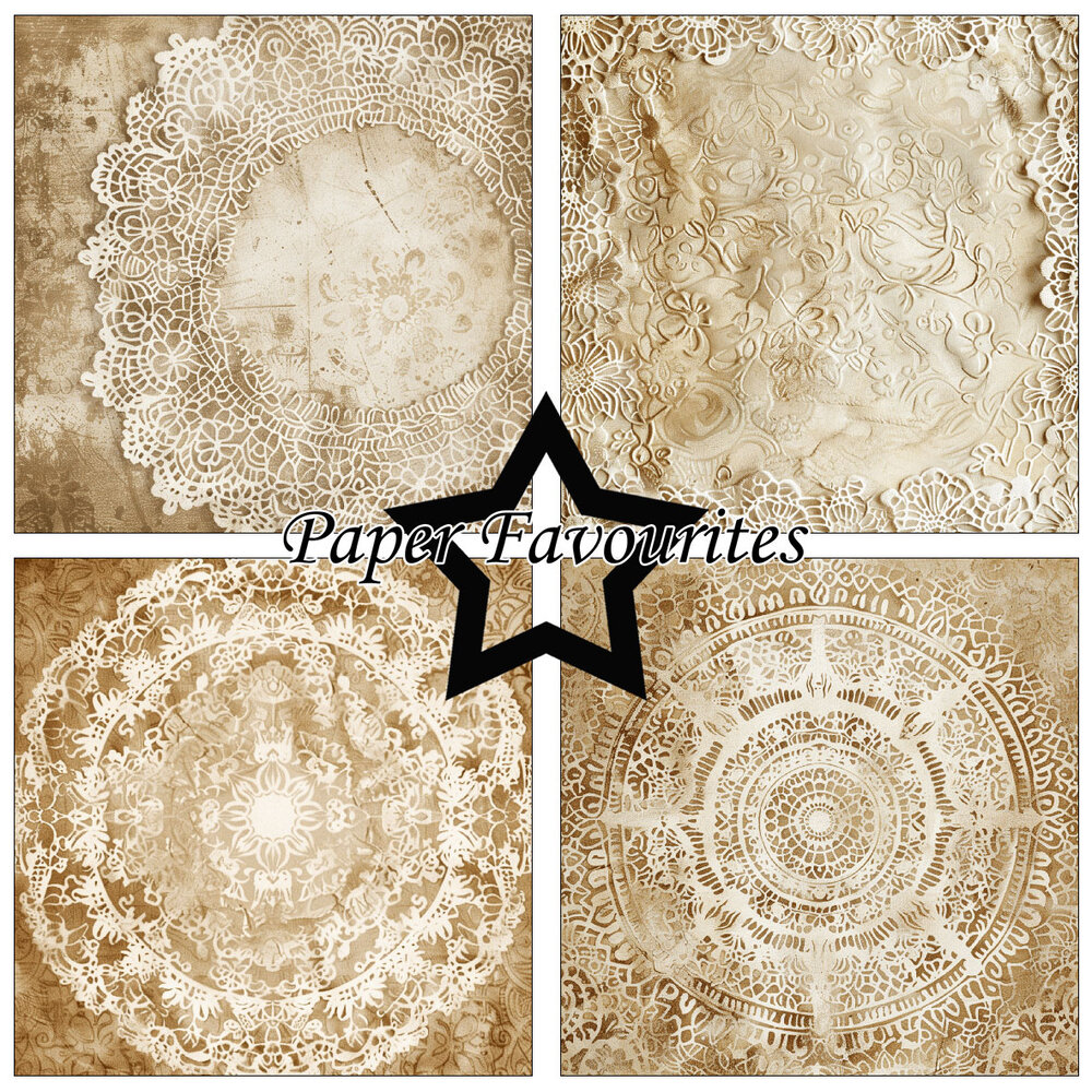 Paper Favourites Vintage Doily Lace 12x12 Inch Paper Pad (PF730)