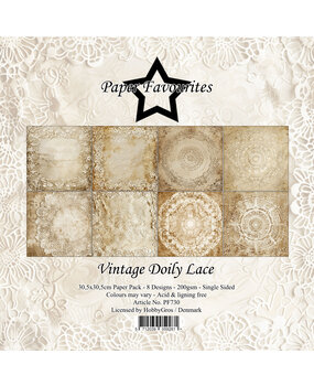 Paper Favourites Vintage Doily Lace 12x12 Inch Paper Pad (PF730) Paper Favourites Vintage Doily Lace 12x12 Inch Paper Pad (PF730)