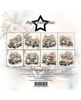 Paper Favourites Vintage Car 6x6 Inch Paper Pad (PF531) Paper Favourites Vintage Car 6x6 Inch Paper Pad (PF531)