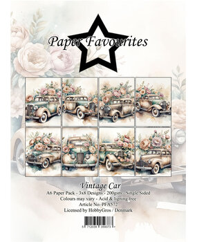 Paper Favourites Vintage Car A6 Paper Pad (PFA572)