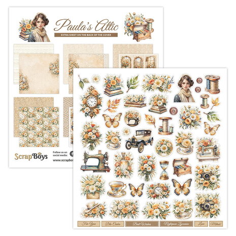 ScrapBoys Paula’s Attic 12x12 Inch Paper Pad (SB-PAUL-08)