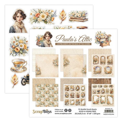 ScrapBoys Paula’s Attic 8x8 Inch Paper Pad (SB-PAUL-10) ScrapBoys Paula’s Attic 8x8 Inch Paper Pad (SB-PAUL-10)