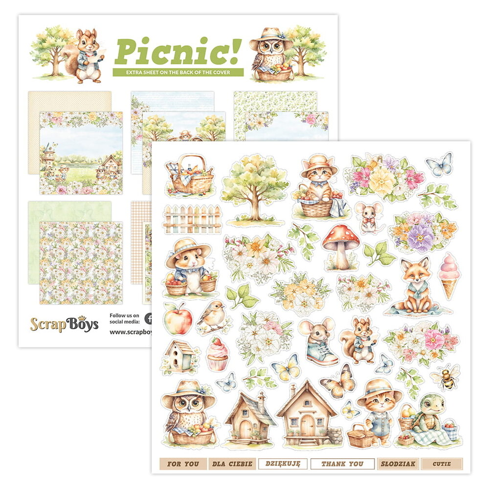ScrapBoys Picnic! 12x12 Inch Paper Pad (SB-PICN-08) ScrapBoys Picnic! 12x12 Inch Paper Pad (SB-PICN-08)