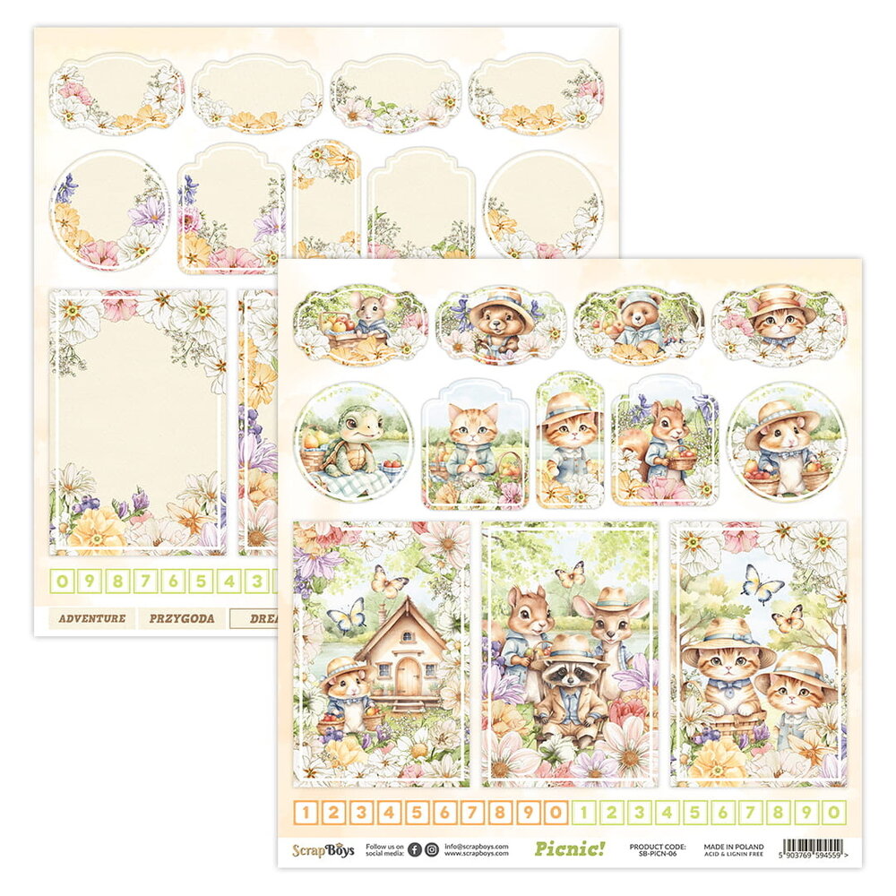 ScrapBoys Picnic! 12x12 Inch Paper Pad (SB-PICN-08) ScrapBoys Picnic! 12x12 Inch Paper Pad (SB-PICN-08)