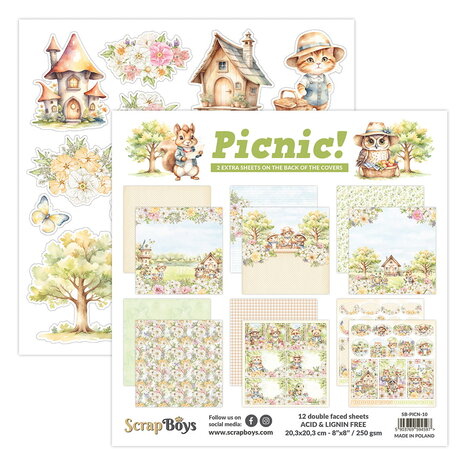 ScrapBoys Picnic! 8x8 Inch Paper Pad (SB-PICN-10) ScrapBoys Picnic! 8x8 Inch Paper Pad (SB-PICN-10)