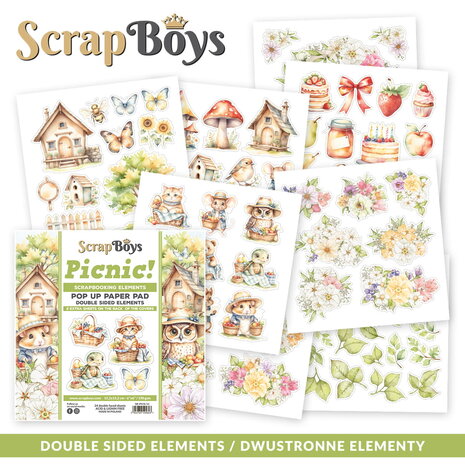 ScrapBoys Picnic! 6x6 Inch Pop Up Paper Pad (SB-PICN-11) ScrapBoys Picnic! 6x6 Inch Pop Up Paper Pad (SB-PICN-11)
