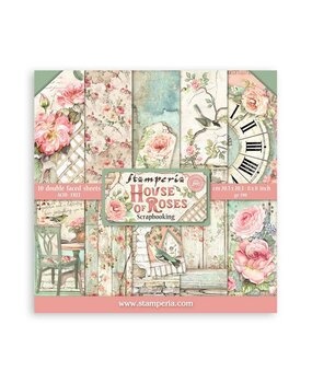 Stamperia House of Roses 8x8 Inch Paper Pack (SBBS08) Stamperia House of Roses 8x8 Inch Paper Pack (SBBS08)