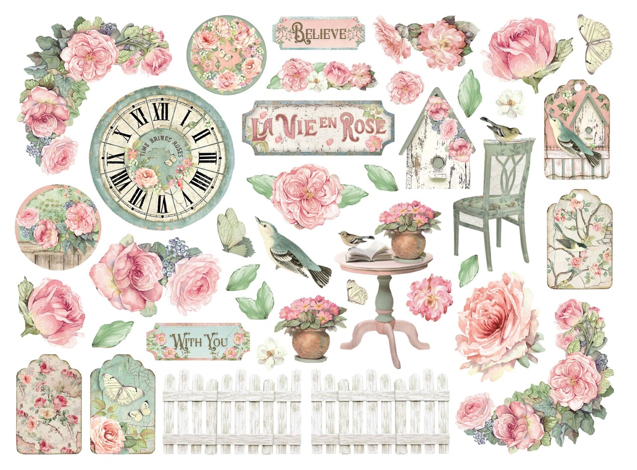 Stamperia House of Roses Die Cuts (DFLDC114) Stamperia House of Roses Die Cuts (DFLDC114)