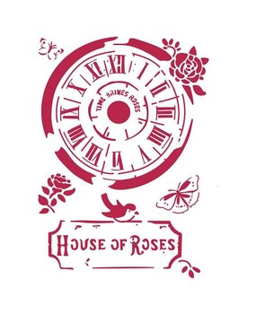 Stamperia House of Roses Masking Stencil A4 Clock (KSG442) Stamperia House of Roses Masking Stencil A4 Clock (KSG442)