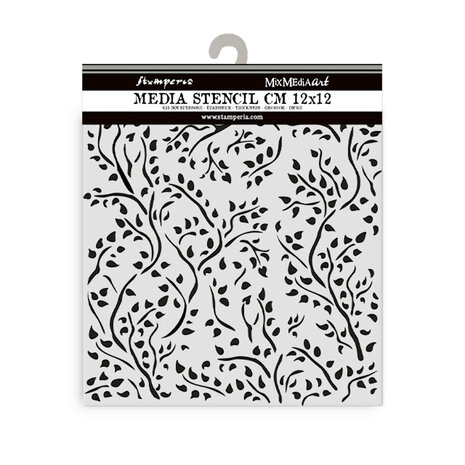 Stamperia House of Roses Thick Stencil 12X12cm Branch Pattern (KSTDS33) Stamperia House of Roses Thick Stencil 12X12cm Branch Pattern (KSTDS33)