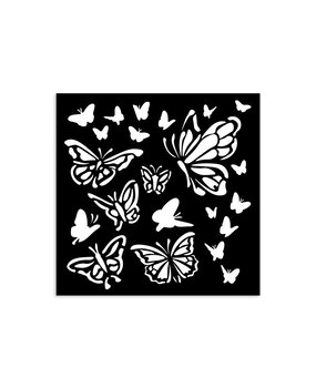 Stamperia House of Roses Thick Stencil 12X12cm Papillon (KSTDS34)