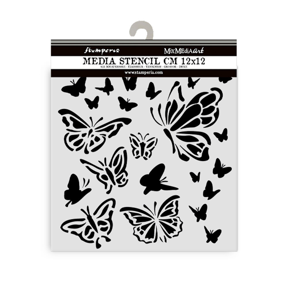 Stamperia House of Roses Thick Stencil 12X12cm Papillon (KSTDS34)