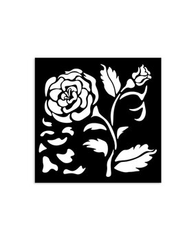 Stamperia House of Roses Thick Stencil 12X12cm Big Rose (KSTDS36) Stamperia House of Roses Thick Stencil 12X12cm Big Rose (KSTDS36)